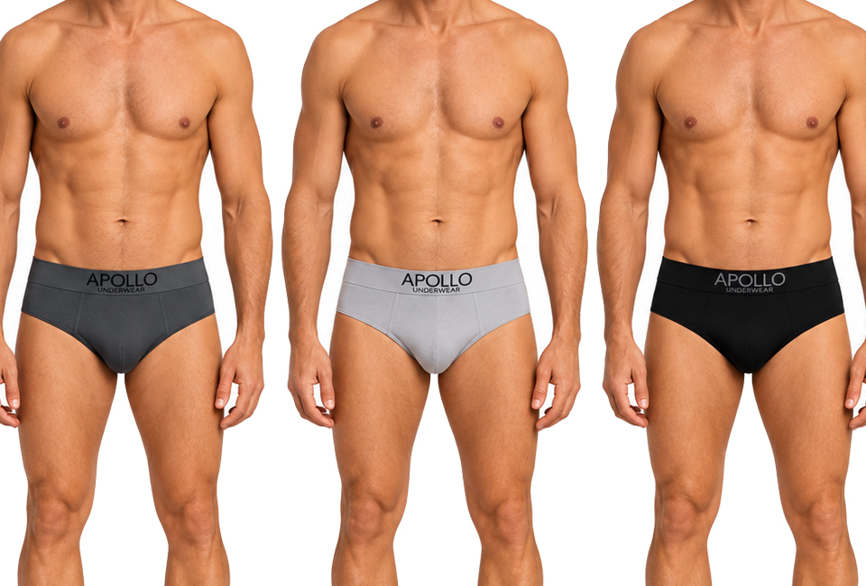 3er-Packung nahtlose Herren-Slips aus Baumwolle