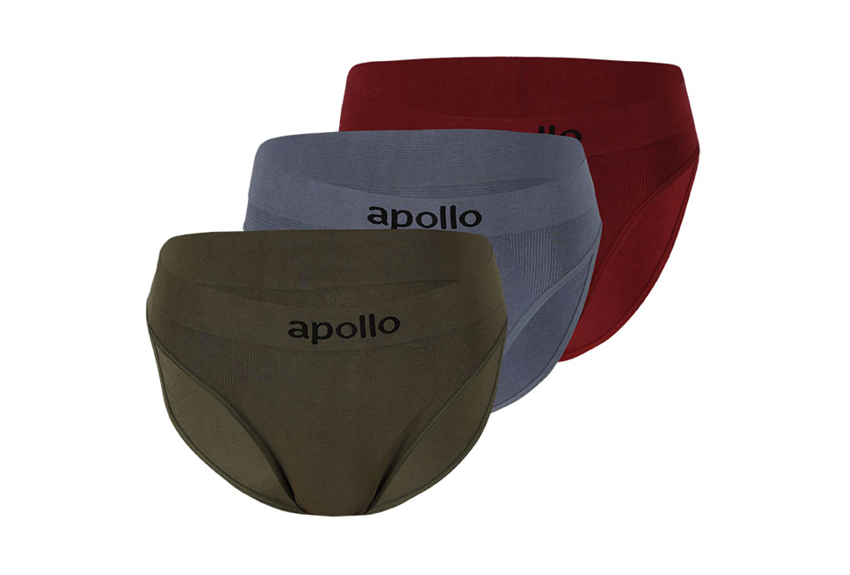 3er-Packung nahtlose Herren-Slips aus Baumwolle