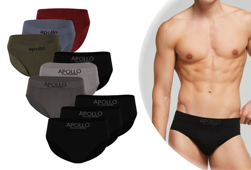 3er-Packung nahtlose Herren-Slips aus Baumwolle