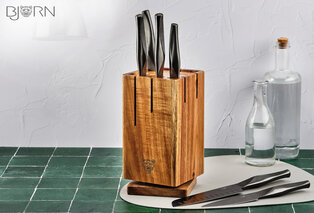 Élégant ensemble de couteaux en 7 pièces avec bloc à couteaux pivotant — 1