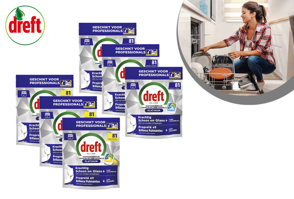 Dreft Platinum Megapackung: 243 All in One Geschirrspültabs