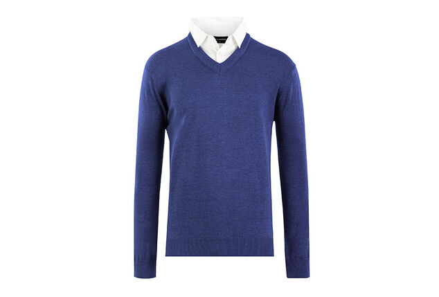 Pull homme avec col de chemise