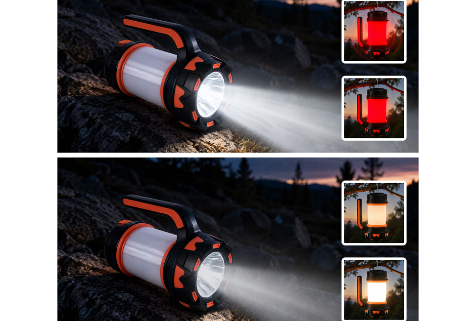 Multifunktionale 3-in-1-Lampe für unterwegs