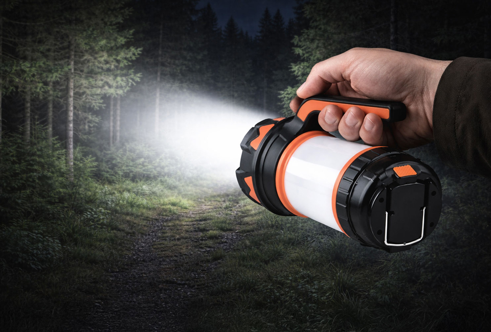 Multifunktionale 3-in-1-Lampe für unterwegs