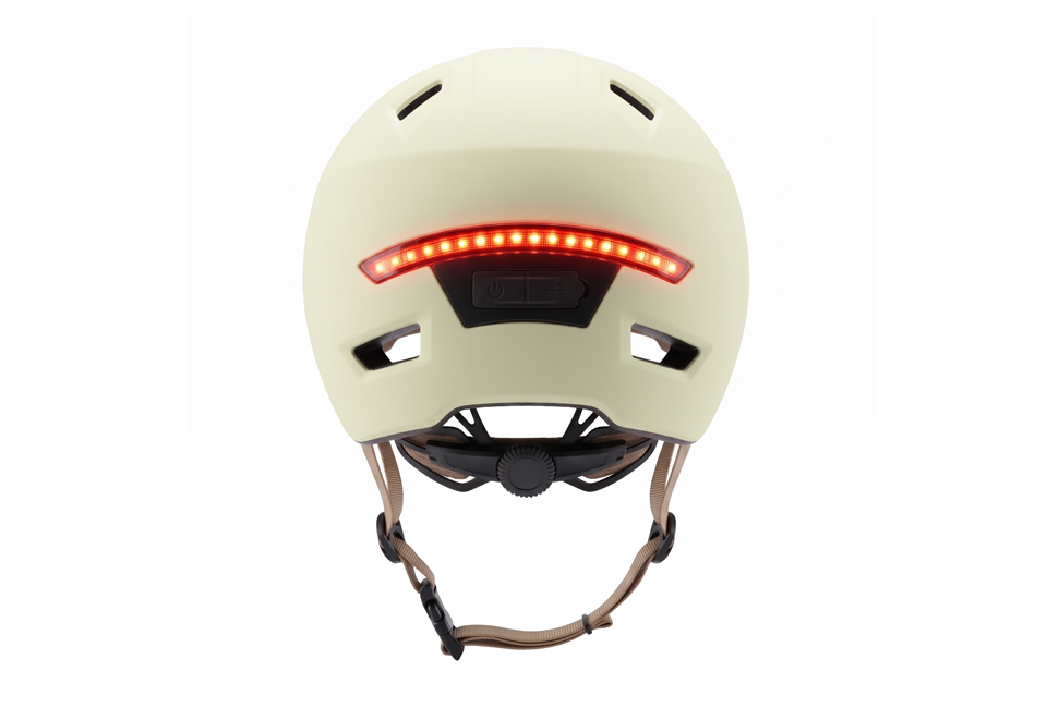 Casque de sécurité (électrique) pour vélo et trottinette électrique, équipé de 2 visières et d'un éclairage LED