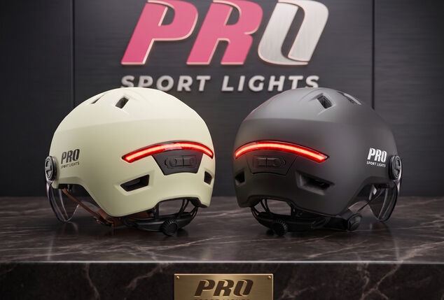 Casque de sécurité (électrique) pour vélo et trottinette électrique, équipé de 2 visières et d'un éclairage LED
