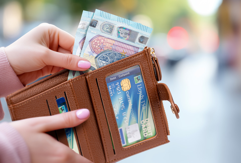 Elegantes kompaktes Portemonnaie für Frauen