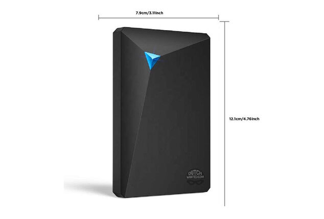 Externe harde schijf van 250, 500 of 1000 GB