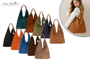 Stilvolle italienische Leder-Handtasche mit separater Innentasche — 1