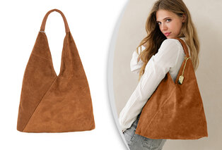 Stilvolle italienische Leder-Handtasche mit separater Innentasche — 3