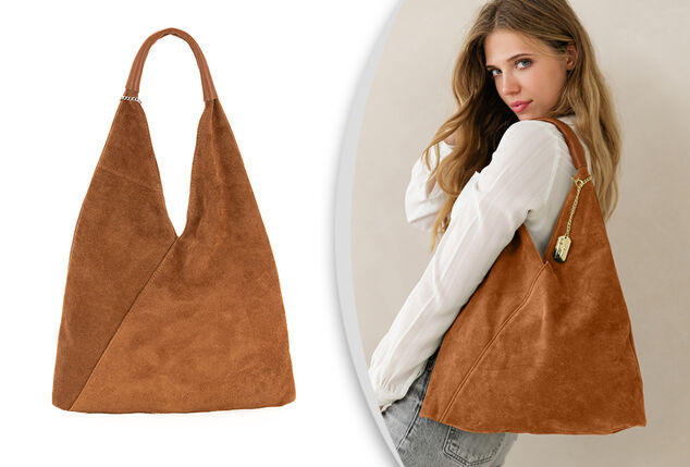 Stilvolle italienische Leder-Handtasche mit separater Innentasche
