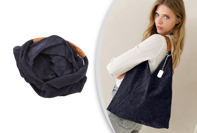 Stilvolle italienische Leder-Handtasche mit separater Innentasche