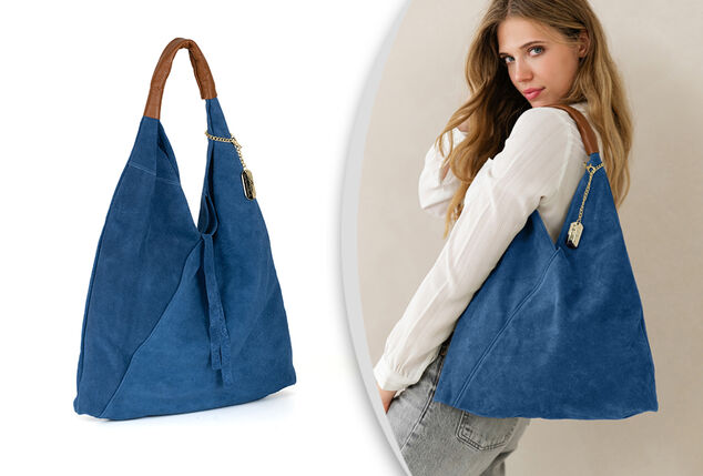 Stilvolle italienische Leder-Handtasche mit separater Innentasche