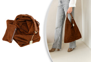 Stilvolle italienische Leder-Handtasche mit separater Innentasche — 14