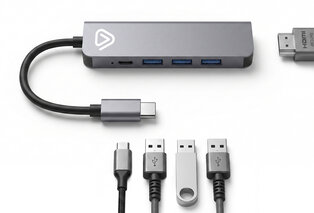 Vlectro 5-in-1 USB-C adapter with 4K HDMI and 100W Power Delivery — 2
