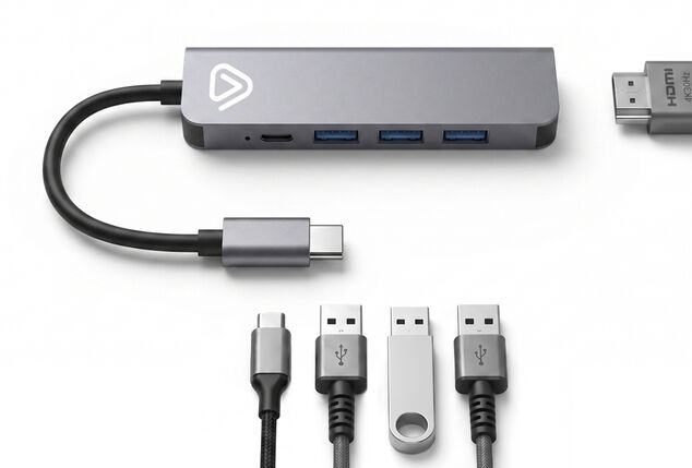 Vlectro 5-in-1 USB-C adapter with 4K HDMI and 100W Power Delivery