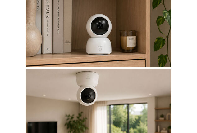 Caméra de sécurité intérieure intelligente avec vision nocturne et carte mémoire SD en option