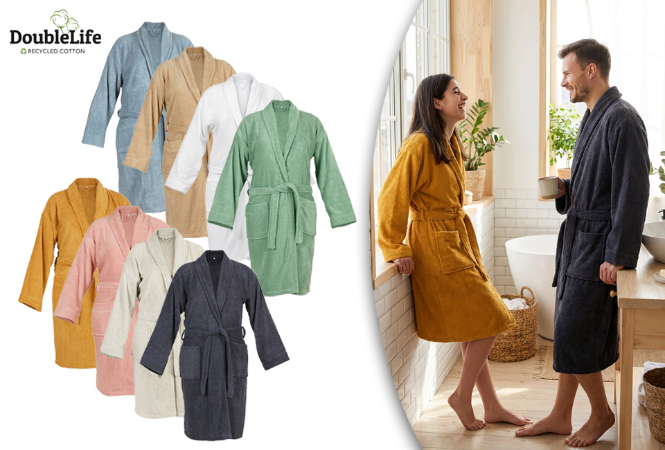 A wonderfully soft cotton bathrobe for men and women