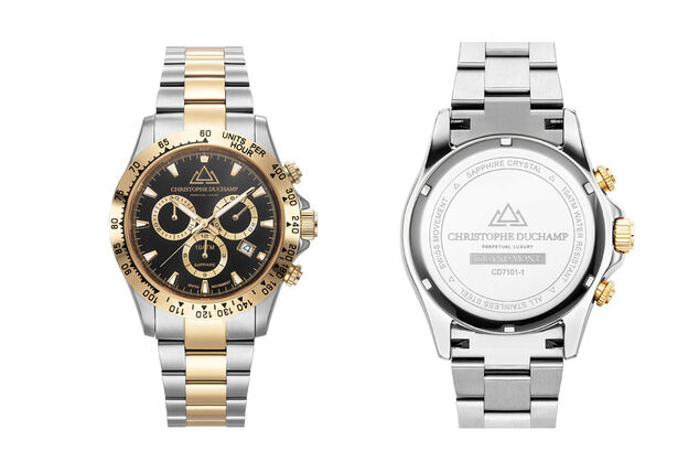 Élégante montre suisse pour hommes signée Christophe Duchamp
