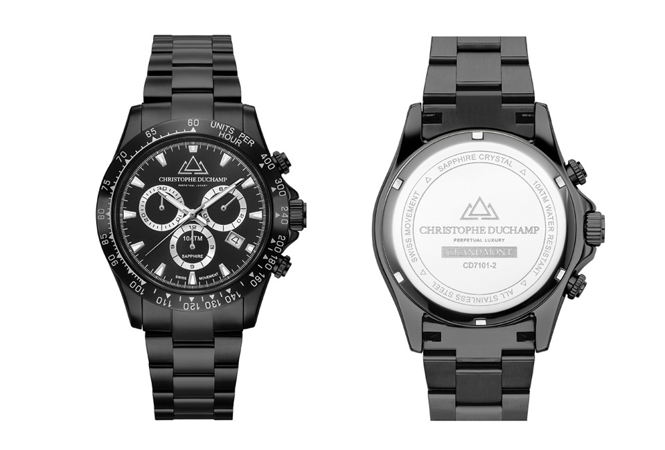 Élégante montre suisse pour hommes signée Christophe Duchamp