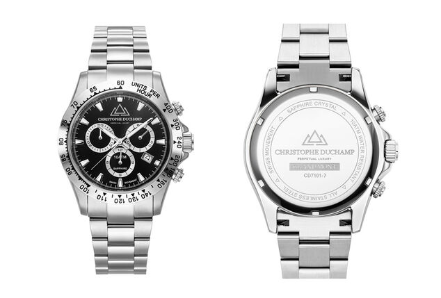 Élégante montre suisse pour hommes signée Christophe Duchamp