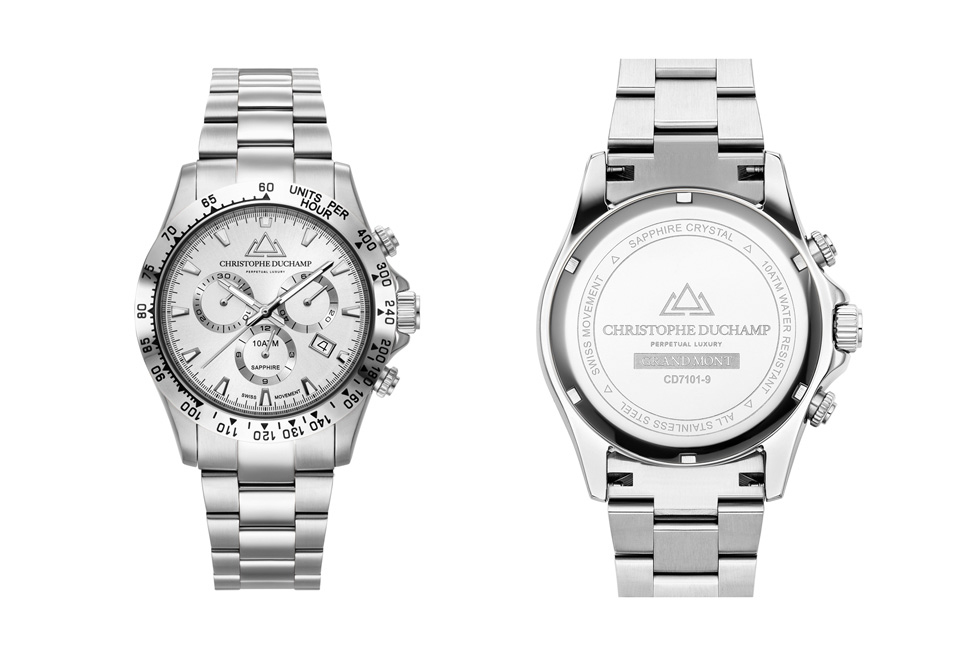 Élégante montre suisse pour hommes signée Christophe Duchamp