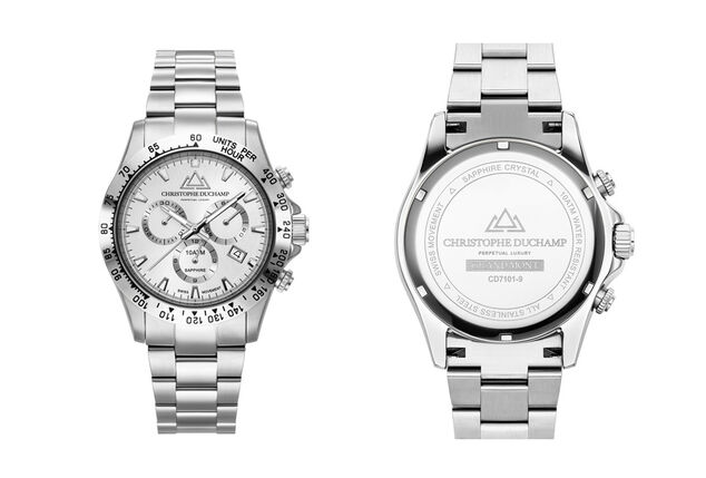 Élégante montre suisse pour hommes signée Christophe Duchamp