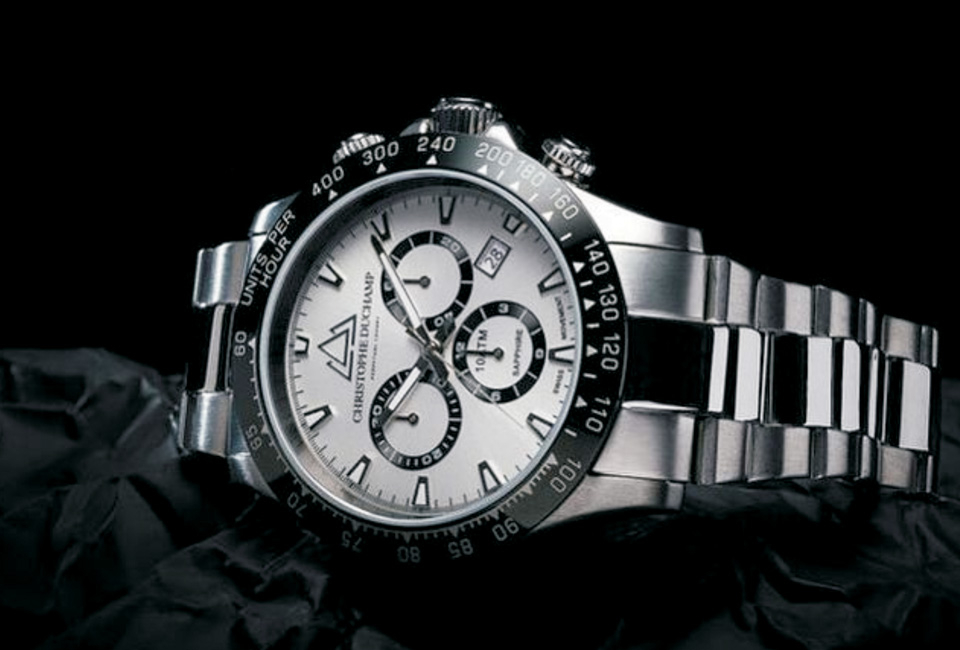 Élégante montre suisse pour hommes signée Christophe Duchamp