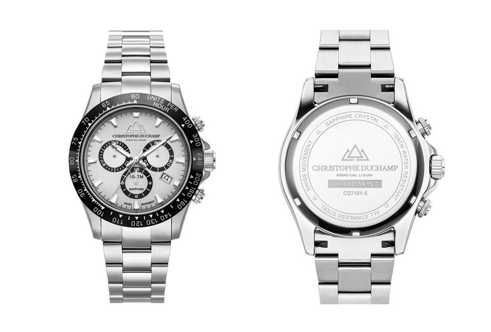 Élégante montre suisse pour hommes signée Christophe Duchamp