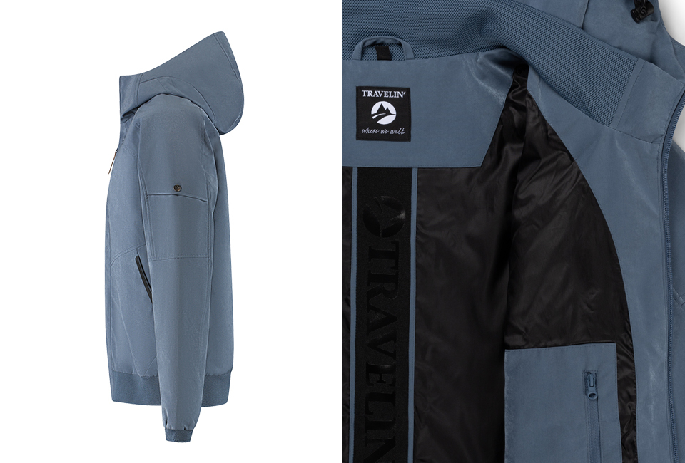 Chaqueta hardshell impermeable y cortavientos para hombre