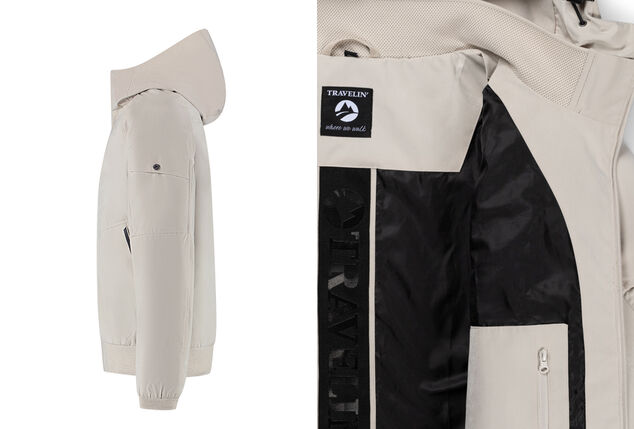 Chaqueta hardshell impermeable y cortavientos para hombre