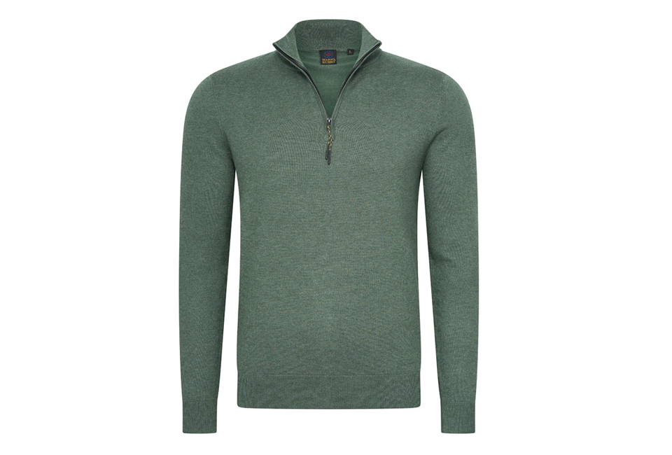 Stylish Mario Russo short-zip jumper