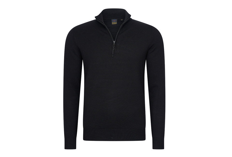 Stylish Mario Russo short-zip jumper
