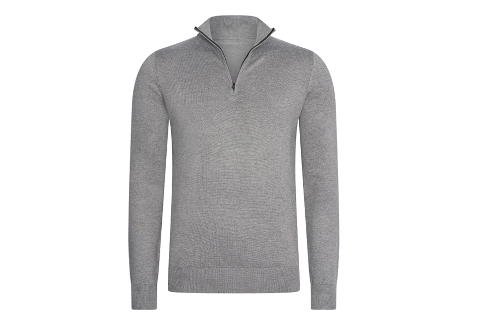 Stylish Mario Russo short-zip jumper
