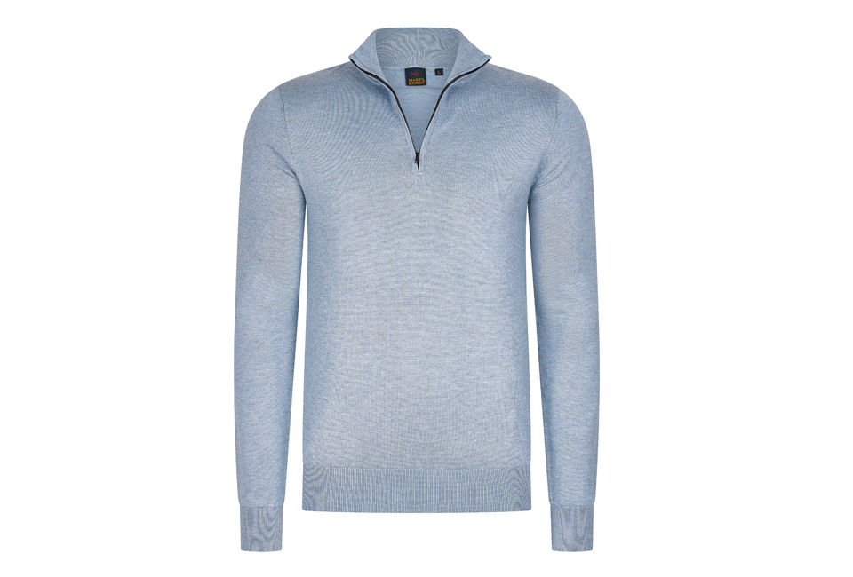 Stylish Mario Russo short-zip jumper