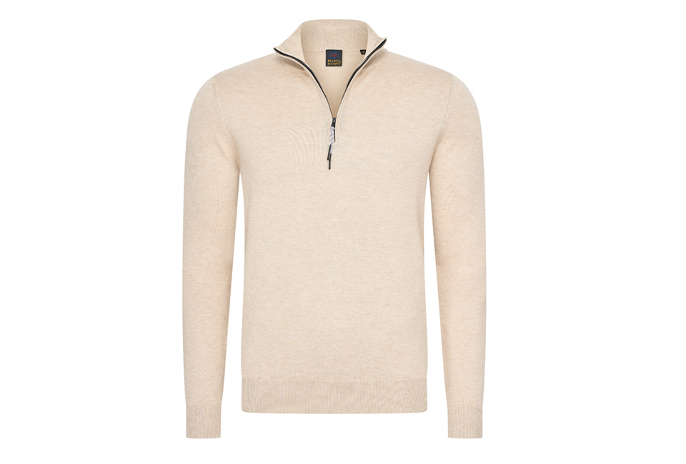 Stylish Mario Russo short-zip jumper