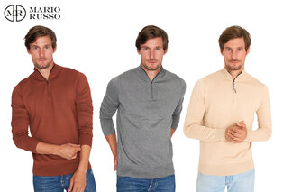 Stylish Mario Russo short-zip jumper — 15