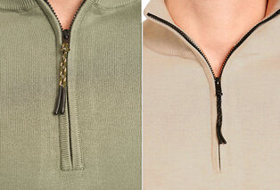 Stylish Mario Russo short-zip jumper — 17