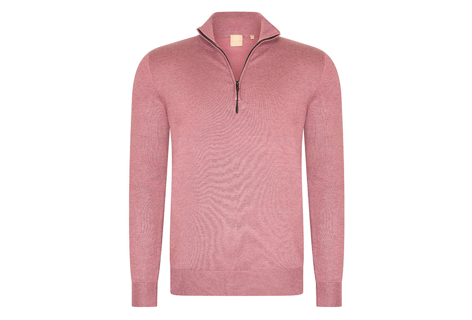 Stylish Mario Russo short-zip jumper