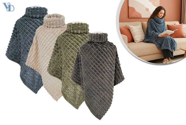 Wonderfully soft, luxurious poncho for indoors and outdoors