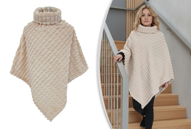 Wonderfully soft, luxurious poncho for indoors and outdoors