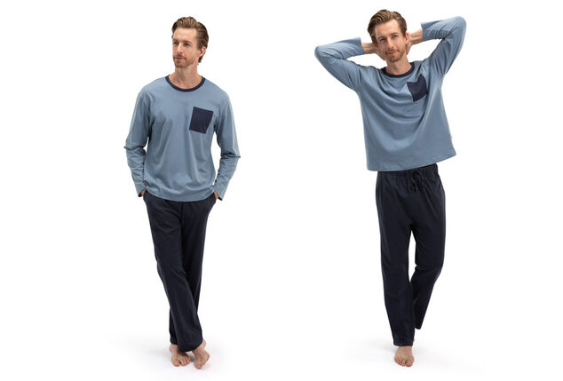 Katoenen pyjama voor heren