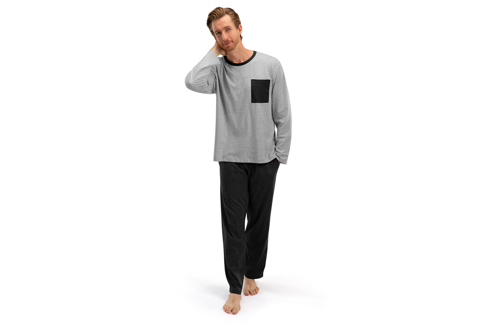 Katoenen pyjama voor heren