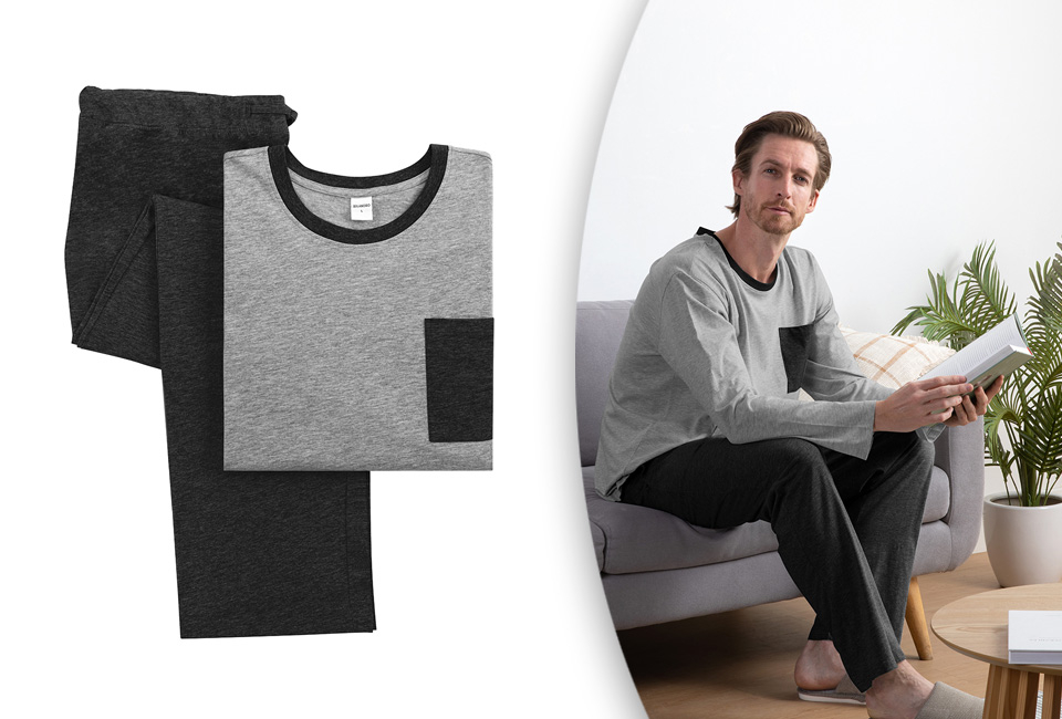 Katoenen pyjama voor heren