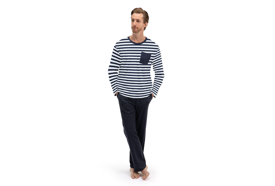 Katoenen pyjama voor heren