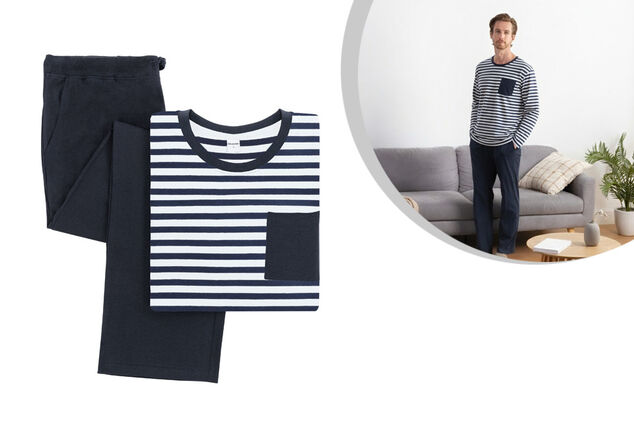 Katoenen pyjama voor heren
