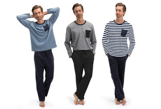 Katoenen pyjama voor heren — 11