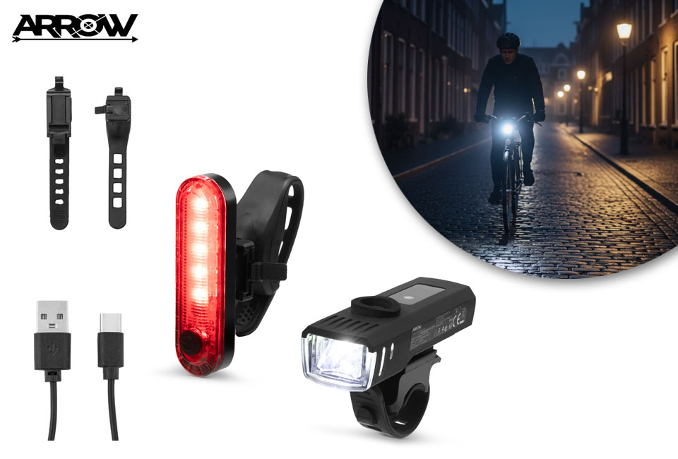 Lot de 2 lampes de vélo rechargeables offrant une bonne visibilité