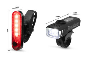 Lot de 2 lampes de vélo rechargeables offrant une bonne visibilité — 2