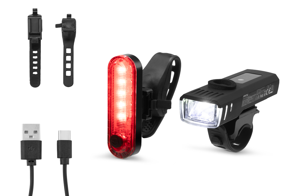 Lot de 2 lampes de vélo rechargeables offrant une bonne visibilité